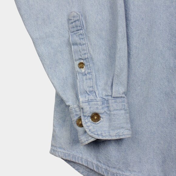 Vintage Parkview Marching Band Denim Shirt, Blue Jean Embroidered Button Down - Picture 6 of 8